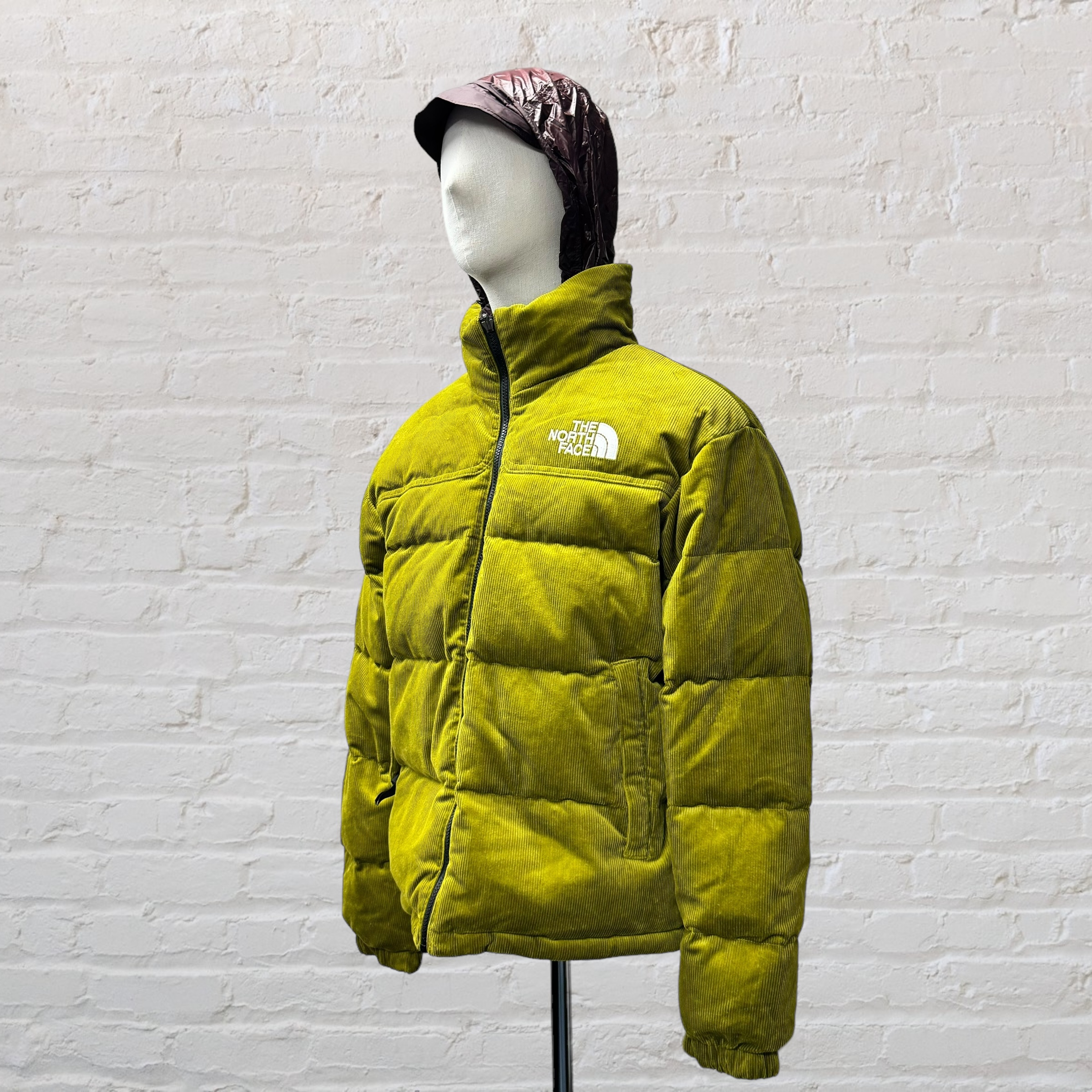 THE NORTH FACE LOGO-EMBROIDERED CORDUROY PADDED JACKET